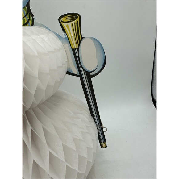 Beistle Snowman Honeycomb Die Cut Double Sided Christmas Frosty 1979 Vintage - Picture 7 of 16